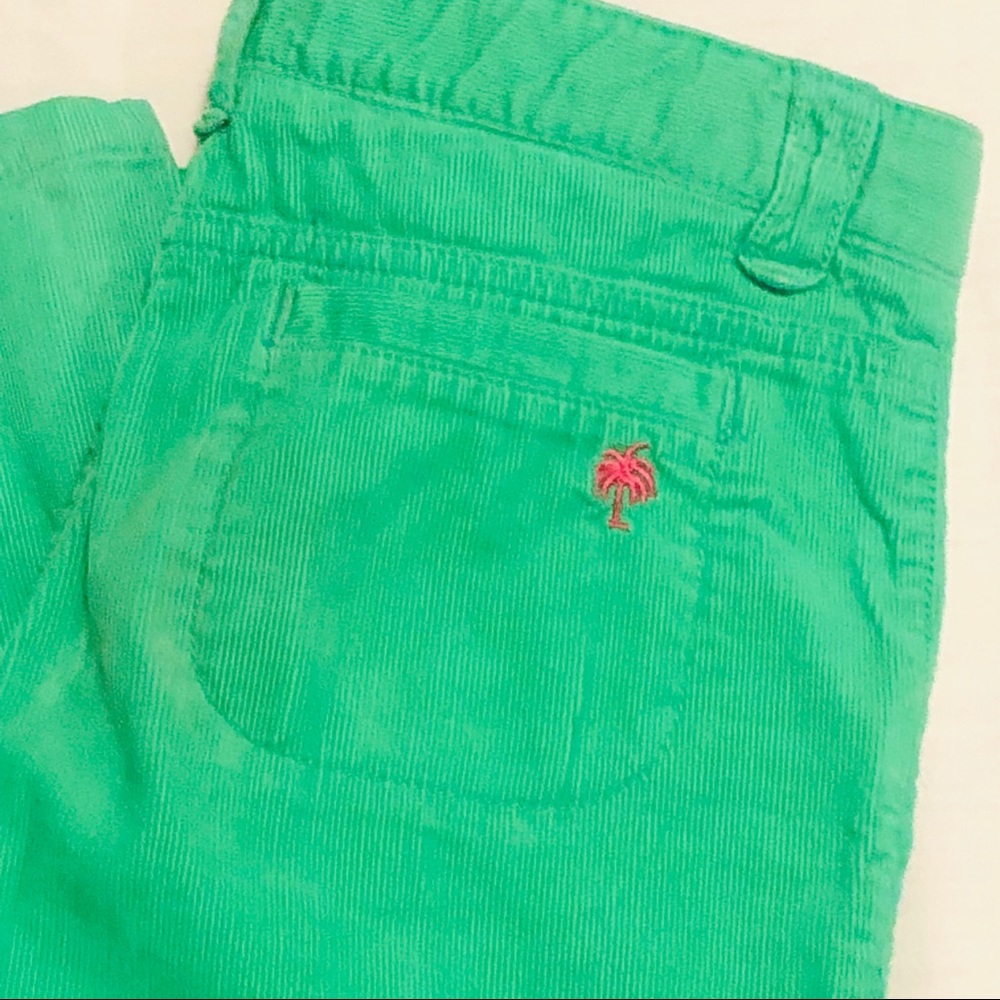 GIRLS LILLY PULITZER GREEN CORDUROY PANTS 10 - Picture 1 of 5